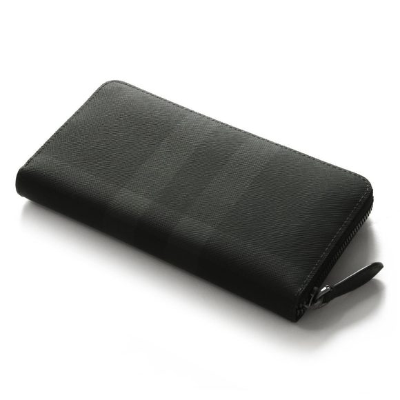 Burberry Long Wallet Leg Jig Charcoal Check Grey Black - Picture 5 of 5